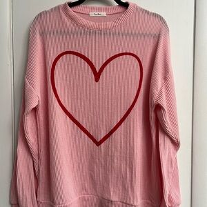 Tres Bien Pink Ribbed Knit Top M